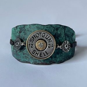 WESTERN 12 GAUGE SHOTGUN SHELL ADJUSTABLE CUFF BRACELET